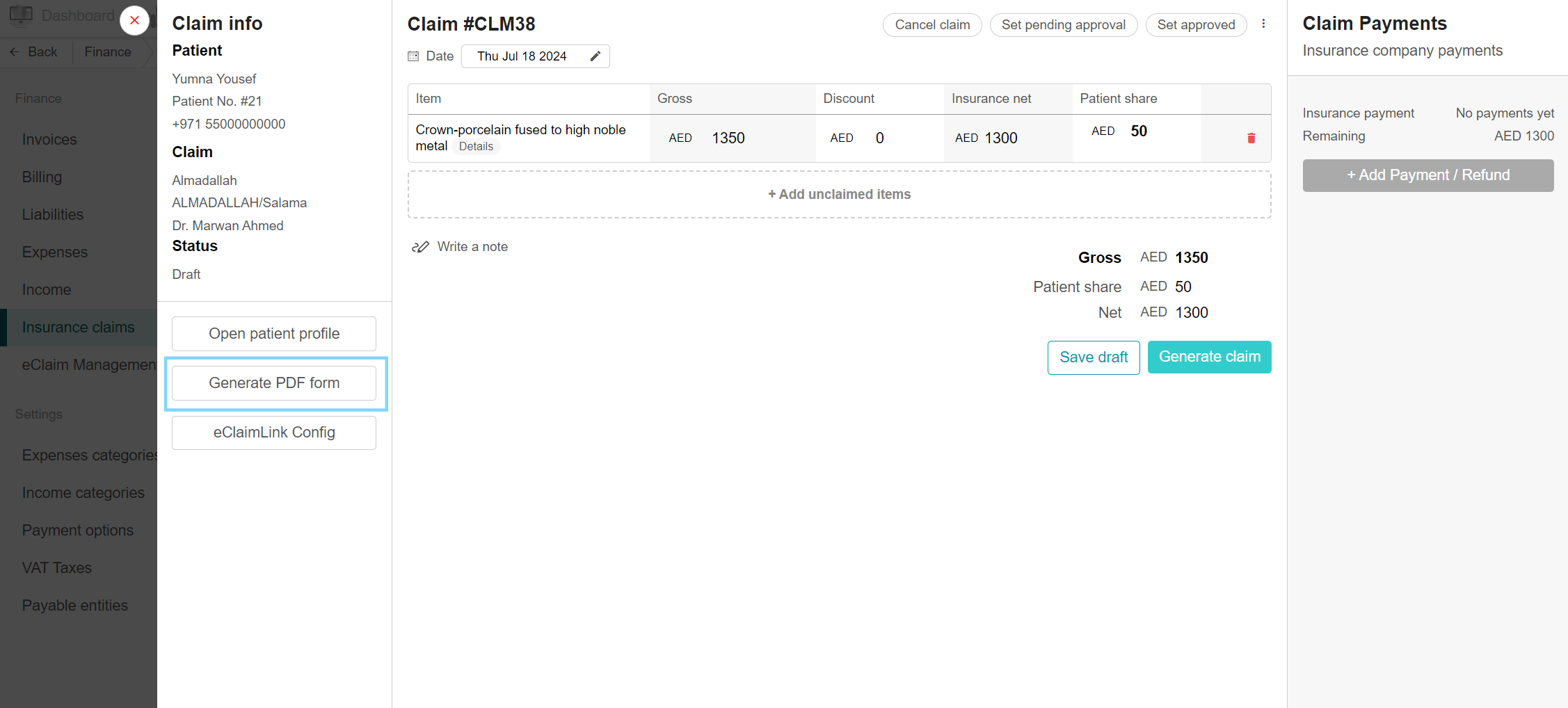 Generate claim form.png
