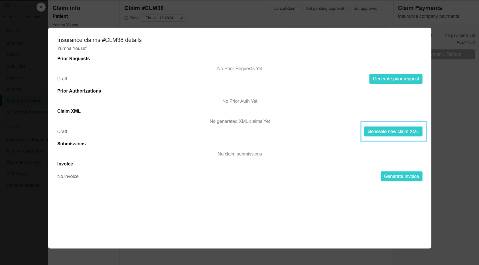 generate new claim xml.png