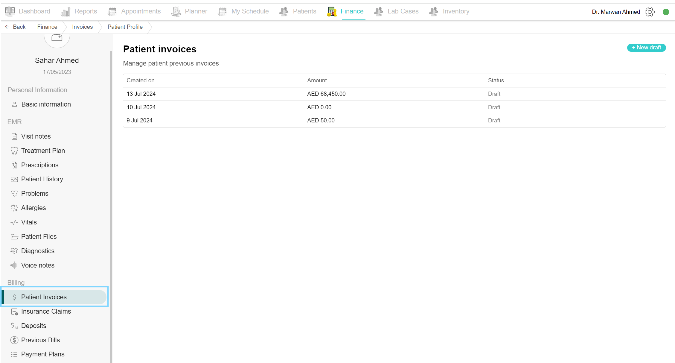 select invoice from patient profile.png