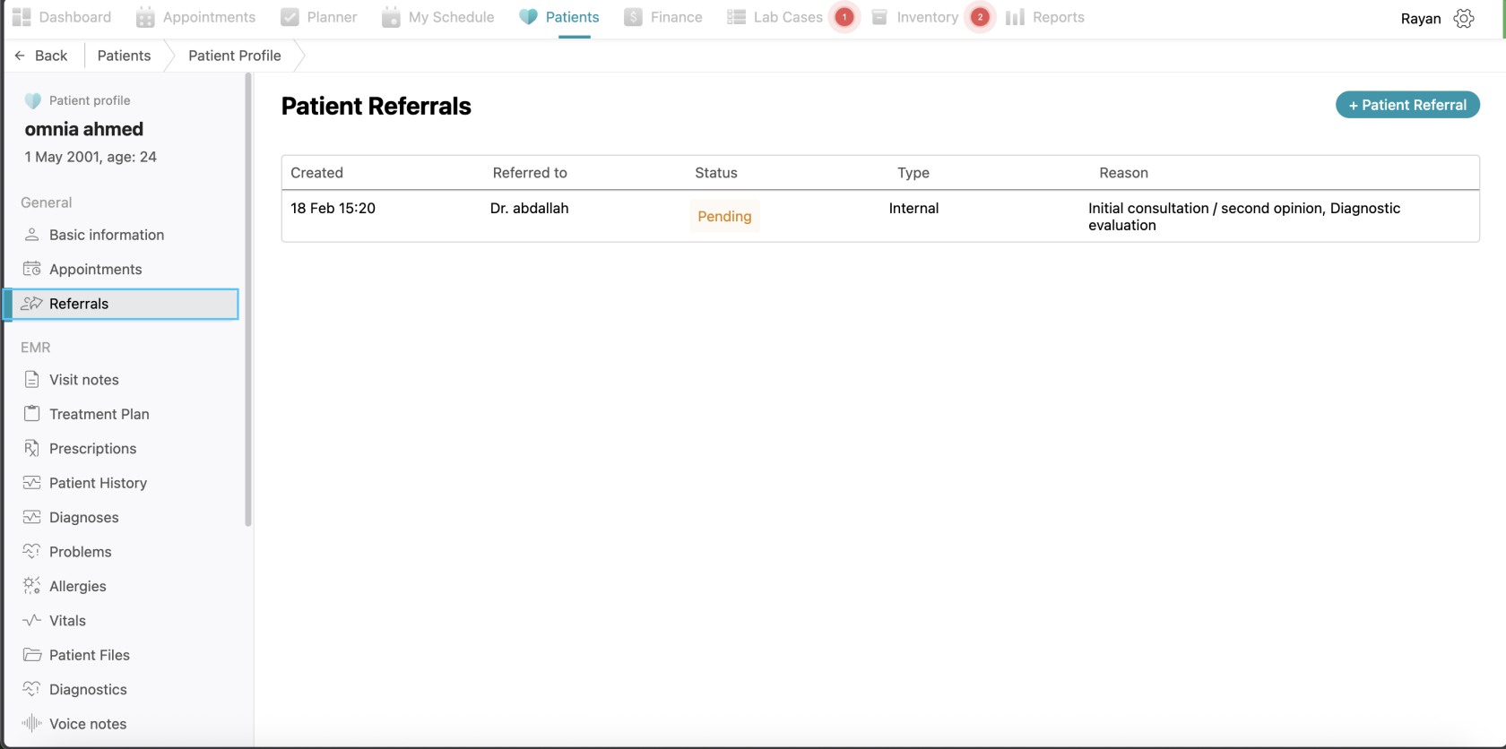 Patient Referral from patient profile (Medical).png