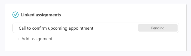Assignments linked to a patient .png